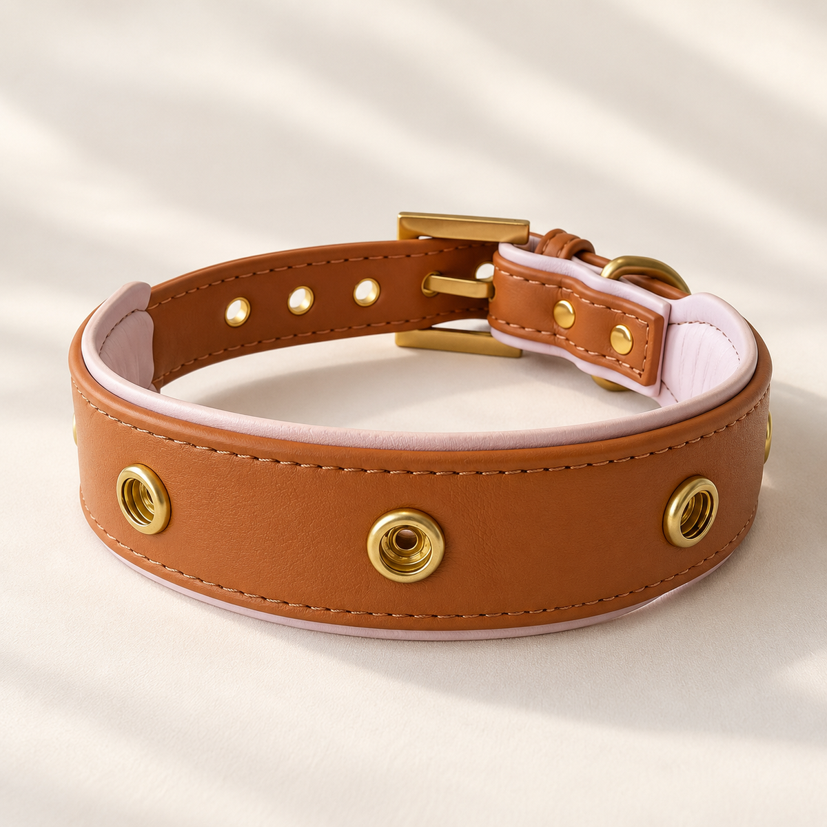 Toffee Blush Dog Collar | Tail & Whisker