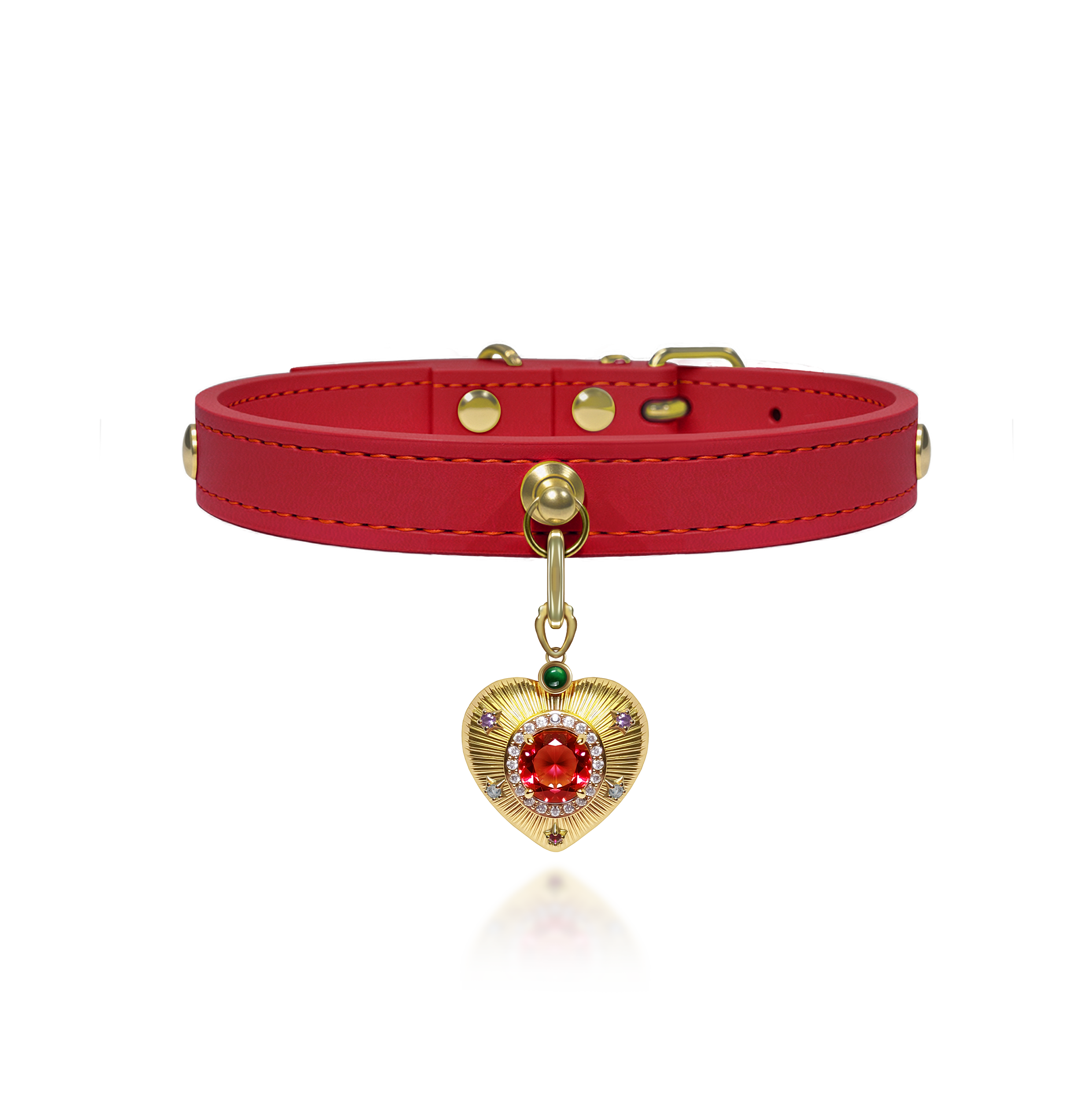 Collar Colgante Rojo Carmesí