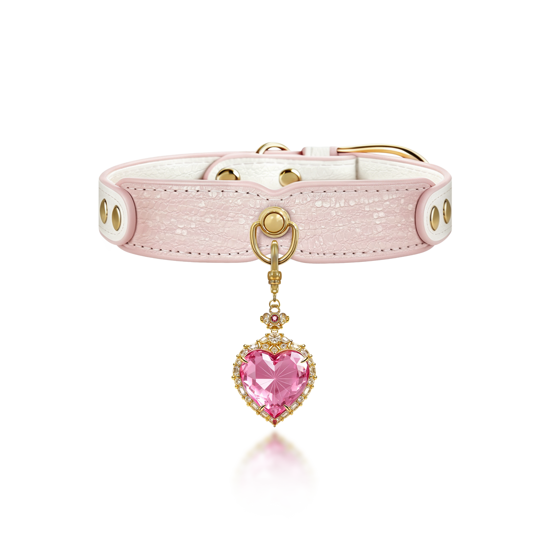 Blush Pink Pendant Dog Collar