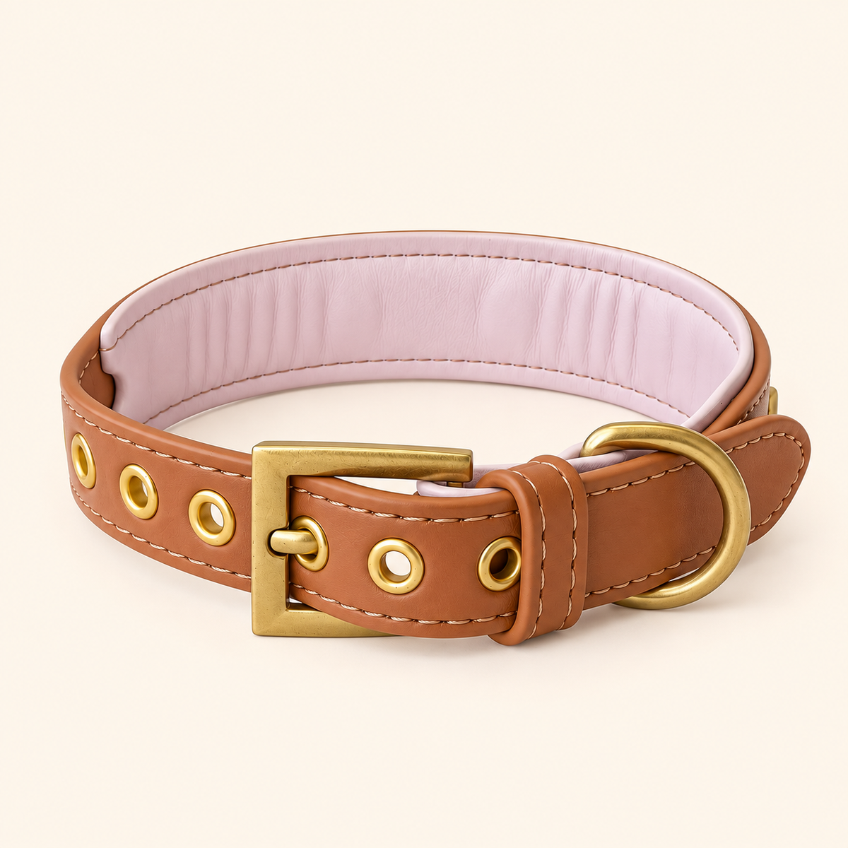 Toffee Blush Dog Collar | Tail & Whisker