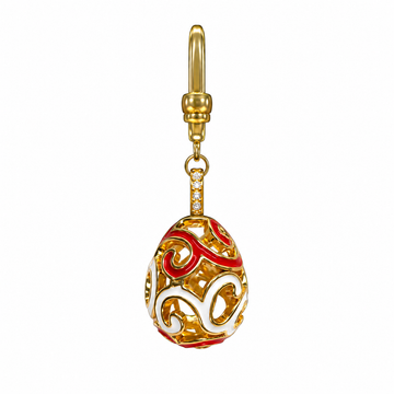 Filigree Egg Dog Collar Charm