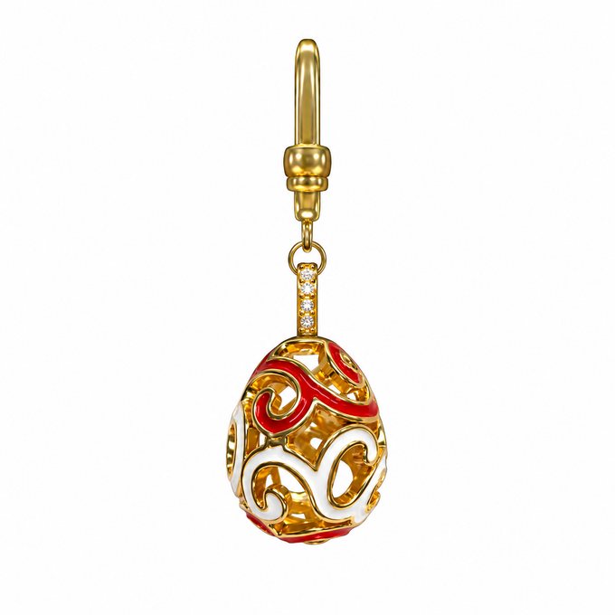 Filigree Egg Pendant Dog Collar Charm | Tail & Whisker