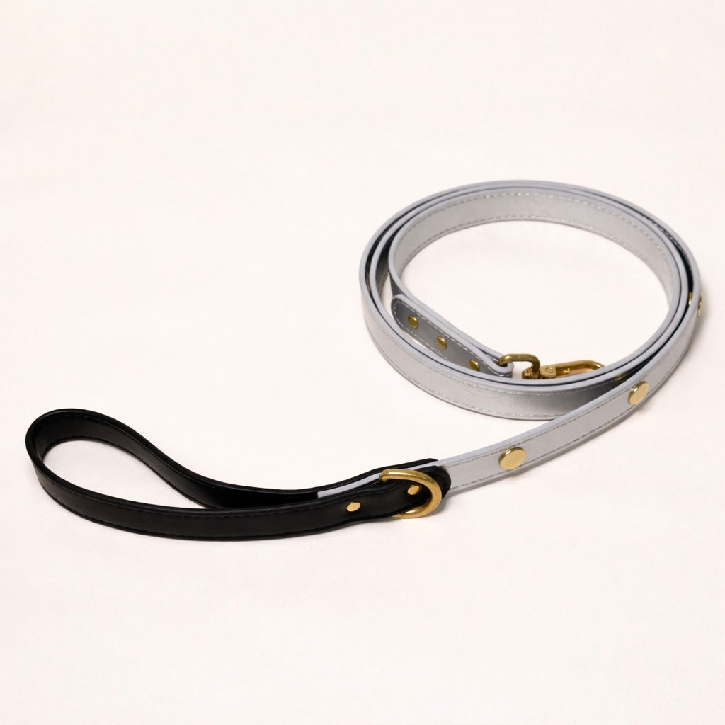 Silver & Black Dog Leash