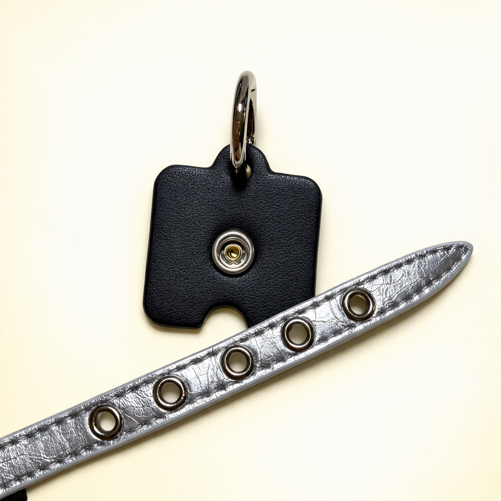 Silver & Black Dog Collar