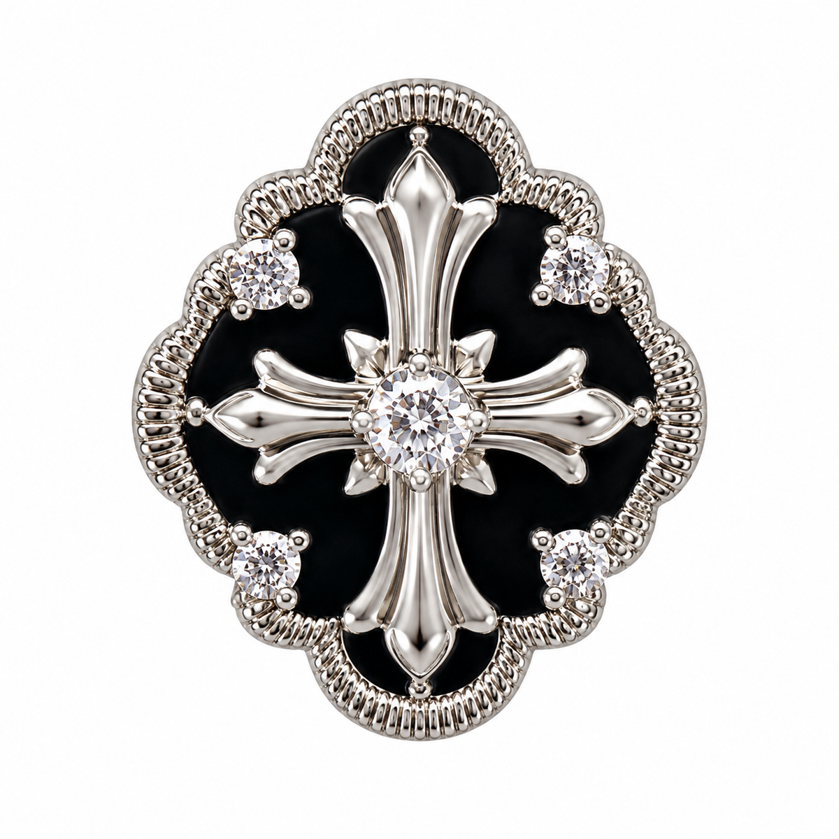 Midnight Baroque 3 Dog Collar Charm