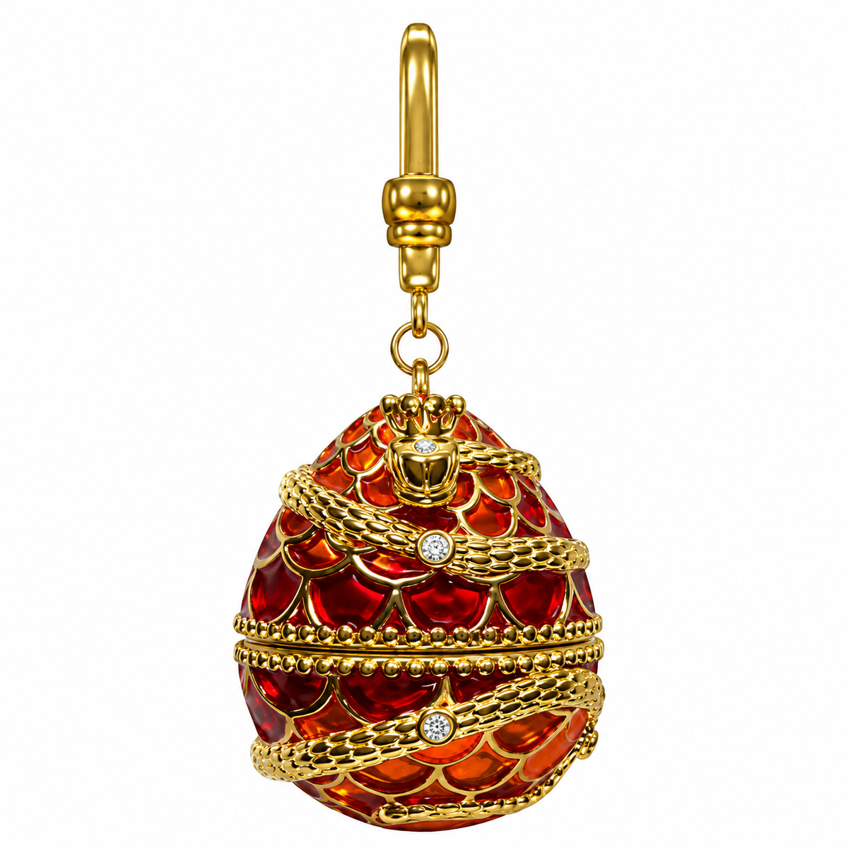 Vintage Egg Dog Collar Charm - alternate view
