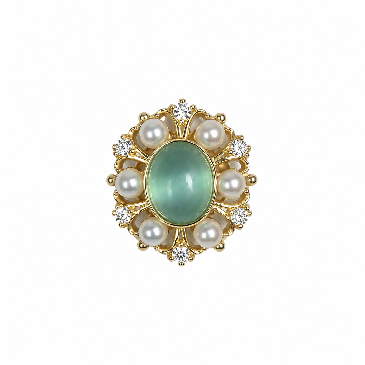 Aqua Pearl Garden 2 Dog Collar Charm | Tail & Whisker