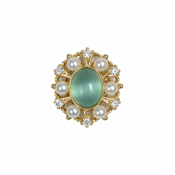 Aqua Pearl Garden 2 Dog Collar Charm | Tail & Whisker