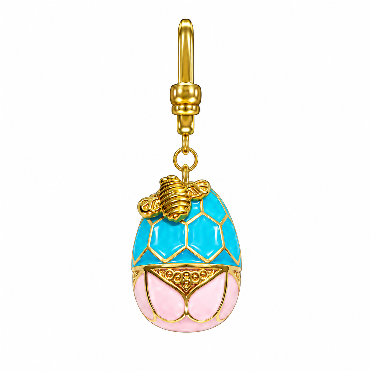 Bee Egg Dog Collar Charm - alternate view