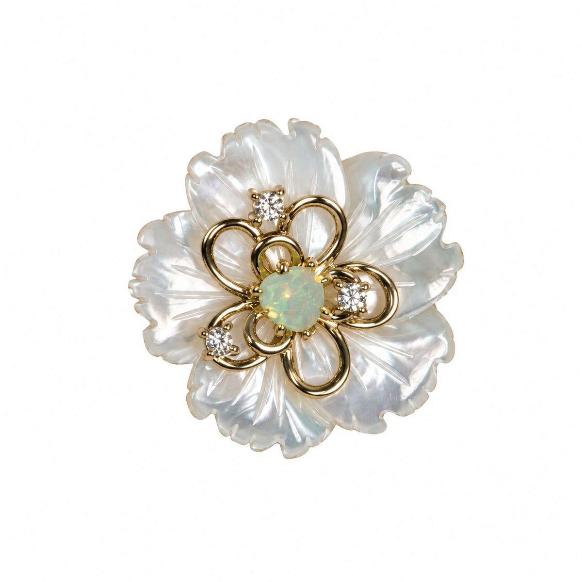 Aqua Pearl Garden 1 Dog Collar Charm | Tail & Whisker