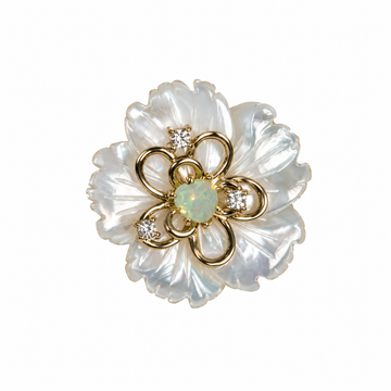 Aqua Pearl Garden 1 Dog Collar Charm | Tail & Whisker