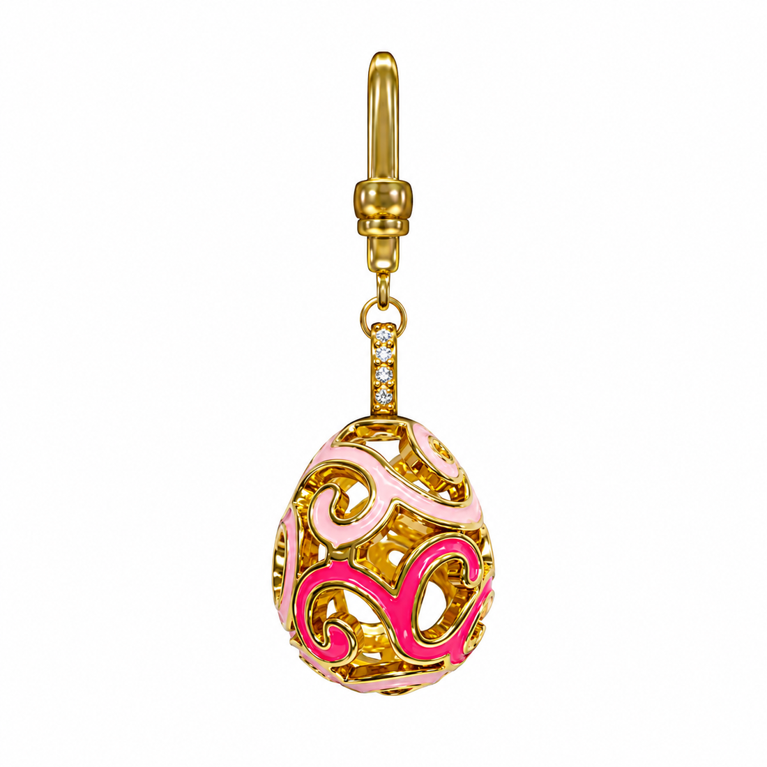 Filigree Egg Dog Collar Charm