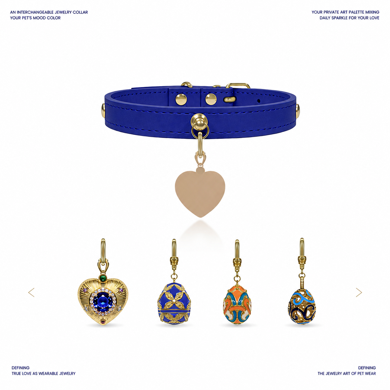 Collar Colgante Azul Rey