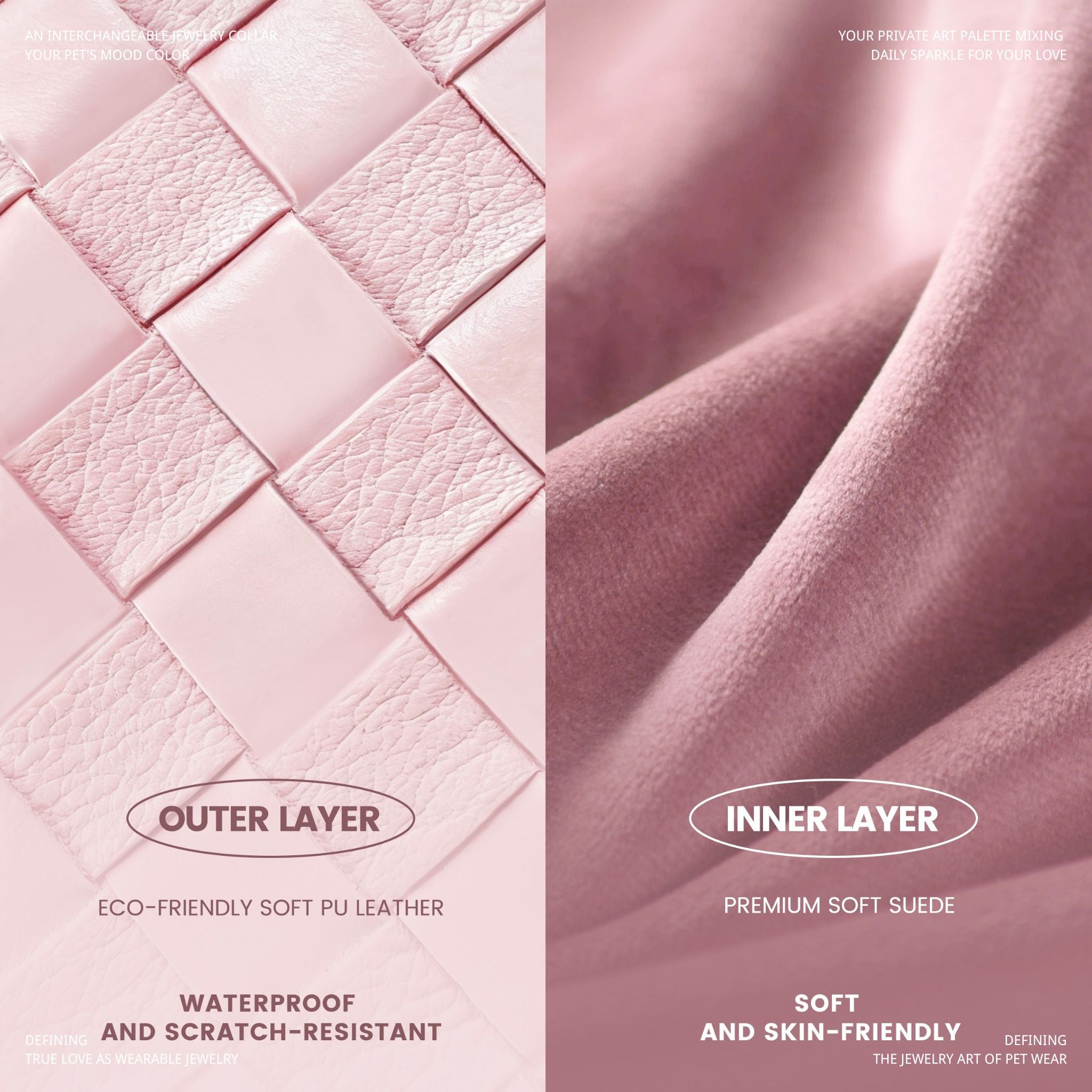 Juego de arnés con colgante intercambiable Rosé Weave