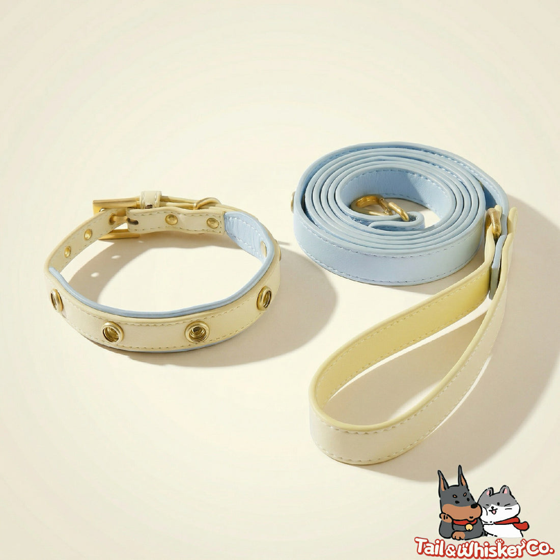 Blue & Cream Dog Leash
