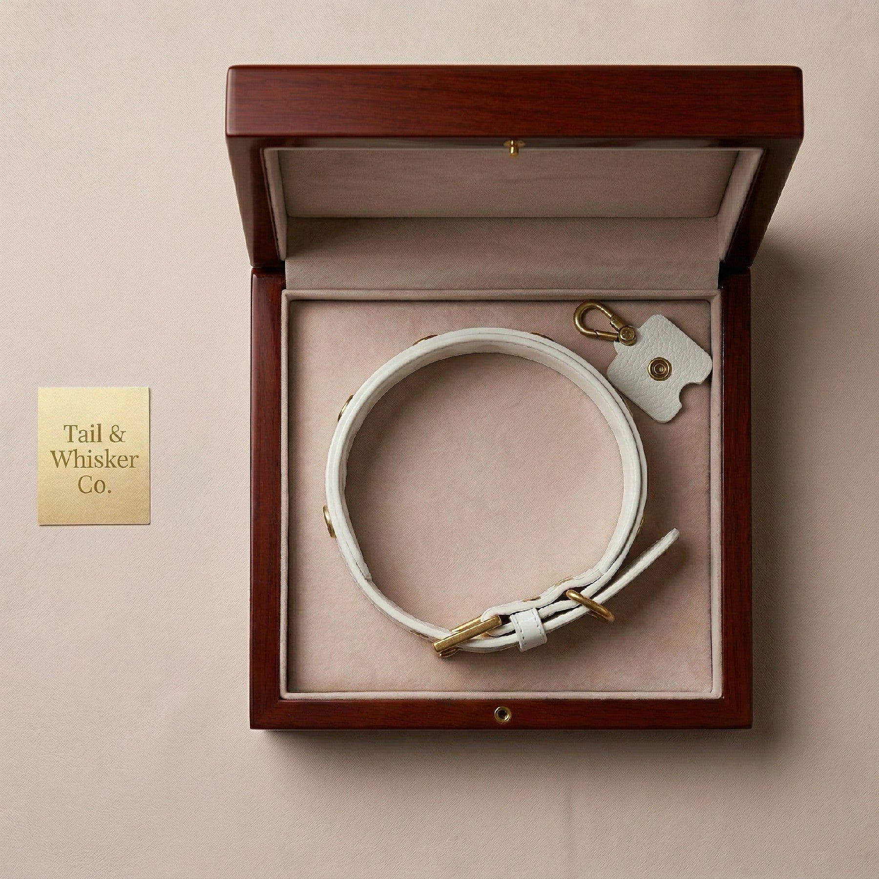 White & Gold Dog Collar
