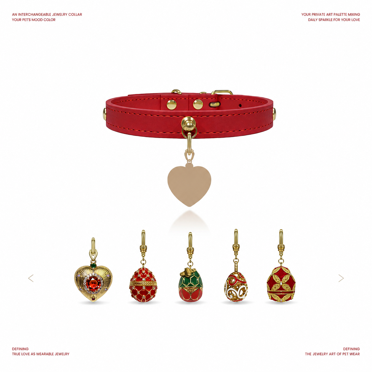 Collar Colgante Rojo Carmesí