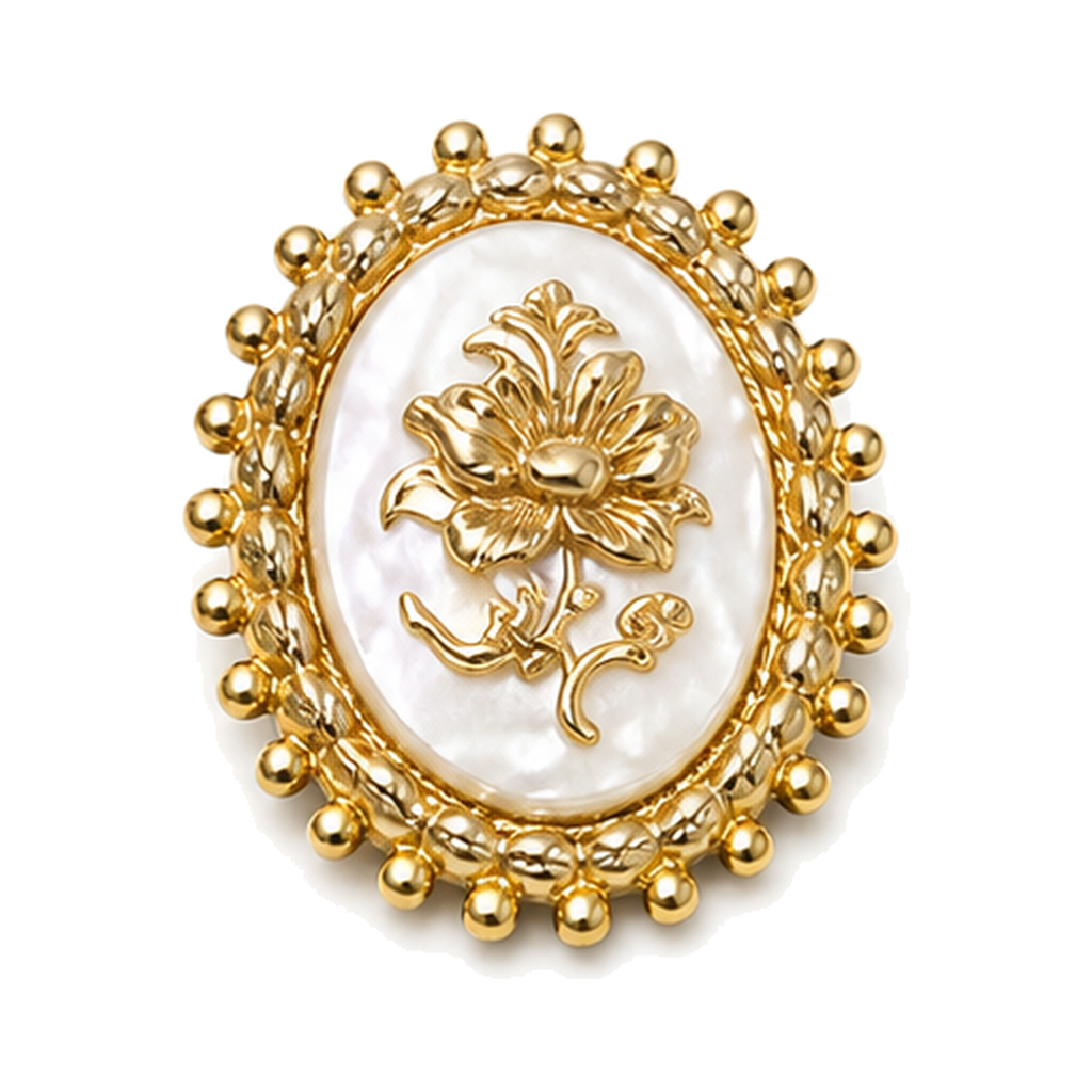 "Golden Cameo 2" Luxury Pet Charm