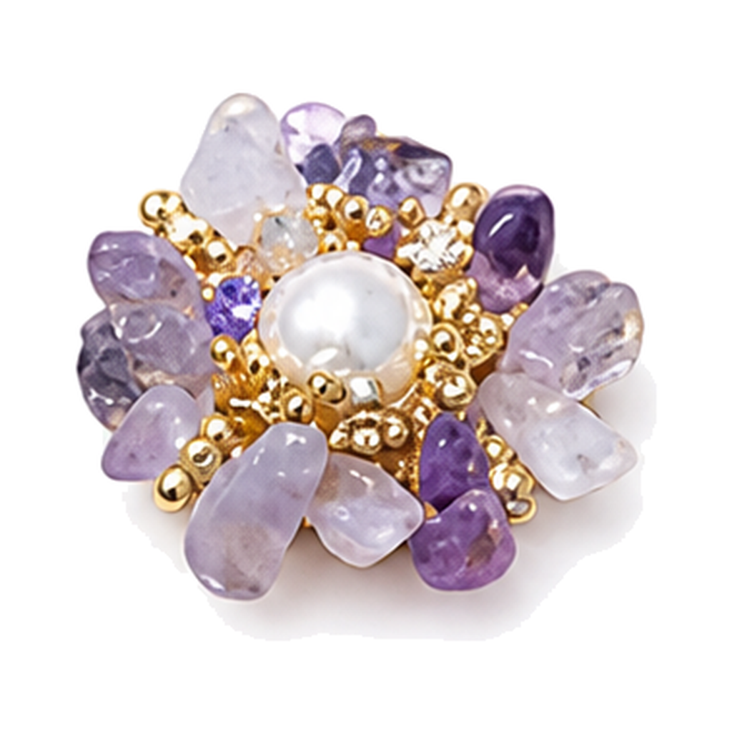 "Amethyst Bloom 2" Luxury Pet Charm