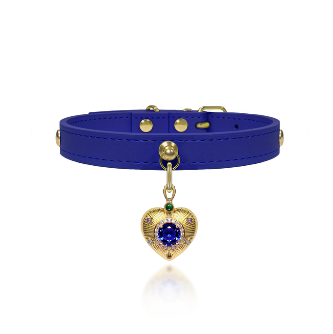 Royal Blue Pendant Dog Collar | Tail & Whisker