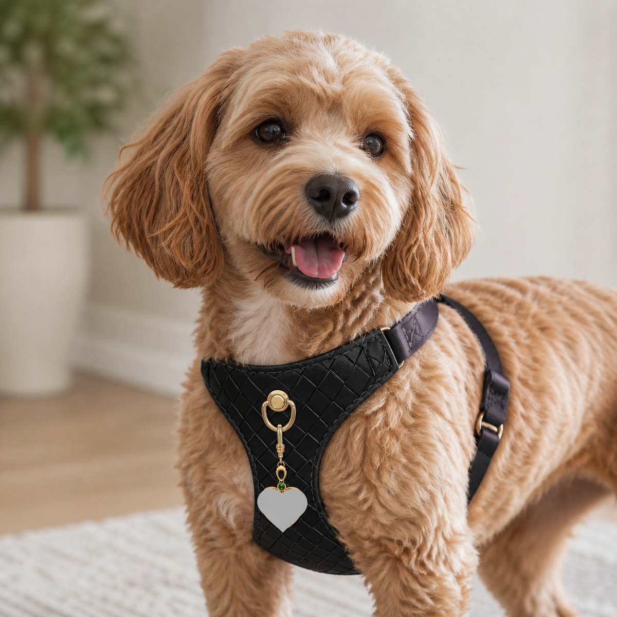 Onyx Weave Pendant Dog Harness Set - lifestyle view